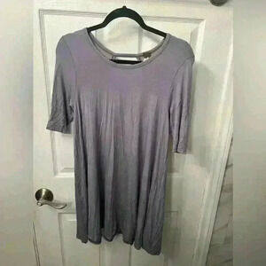 We The Free Free People Lavender Short Sleeved Open Back Swing Long Tunic Sz Med
